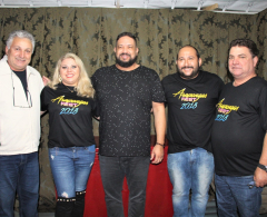 Produtor Paulo Luzzi, Cibele Pugliese e Jean da Rádio Nativa FM e prefeito