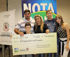 O araponguense, Sander, levou o prêmio de R$ 50 mil