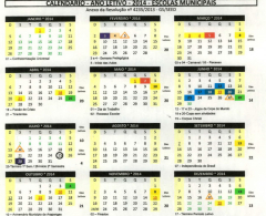 Calendário - Ano Letivo 2014 - Escolas Municipais