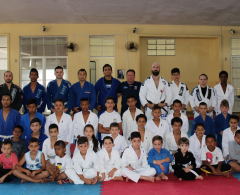 Graduação dos alunos de jiu-jitsu atendidos pelo projeto da Sec. de Esporte