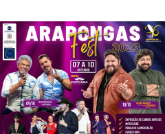 De 07 a 10 de outubro: Prefeitura divulga programação completa da Arapongas Fest 2023
