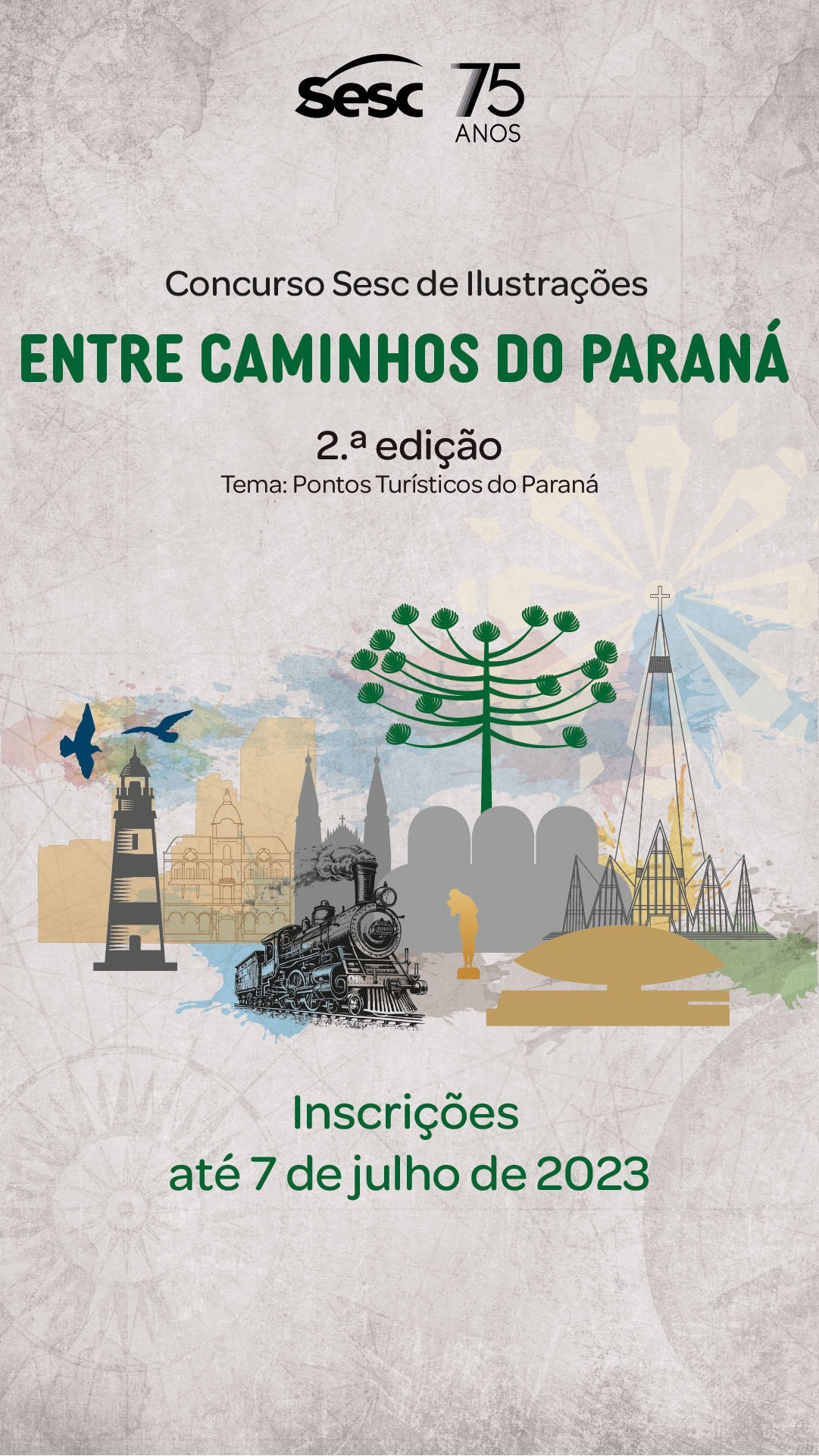 Arapongas adere ao Concurso “Entre Caminhos do Paraná” promovido pelo Sesc-PR;  saiba como participar
