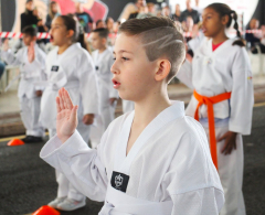 Projeto de Taekwondo realiza apresentação na Estação Cultural Milene