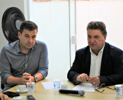 Presidente da AMP, Júnior Weiller e presidente da Amepar, Sérgio Onofre