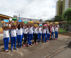 Alunos da Rede Municipal de Ensino mobilizados contra a dengue