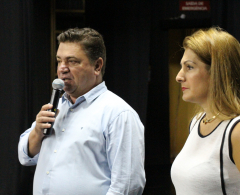 Prefeito Sergio Onofre e Secretária Interina de Educação Luciana Gutierres