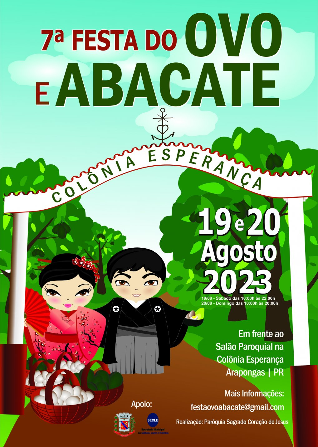 Arapongas recebe a 7ª Festa do Ovo e do Abacate neste final de semana