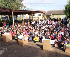 Lançamento de campanha foi realizado na Escola.M.Alzira Horvatich