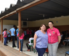 A diretora Marisa P. Bazana recebeu a coordenadora educacional Sirlei Anselmo e os alunos