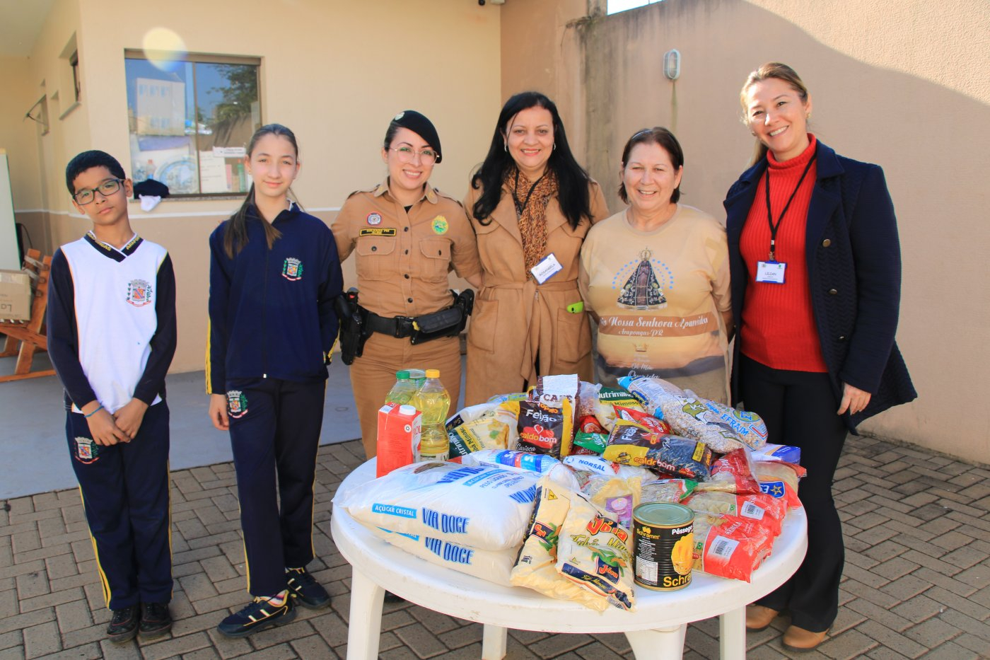 Ação Solidária: Alunos do Proerd realizam doações para a Casa de Acolhida São Vicente Palotti