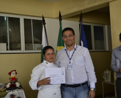 Representante do SENAC participou da entrega  dos certificados no evento