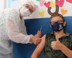 Arapongas segue vacinando crianças de 5 a 11 anos com comorbidades