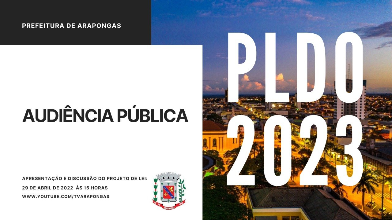 Audiência Pública nesta sexta discute a LDO para o exercício de 2023