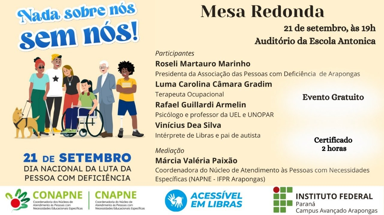 Evento gratuito promove debate sobre o Dia Nacional da Luta da Pessoa com Deficiência; saiba mais