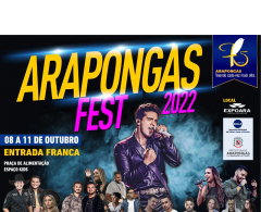 ARAPONGAS FEST: Ingresso para show de Luan Santana, no dia 10, será um quilo de alimento