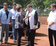 Prefeito Padre Beffa recebe a presidente Dilma Roussef