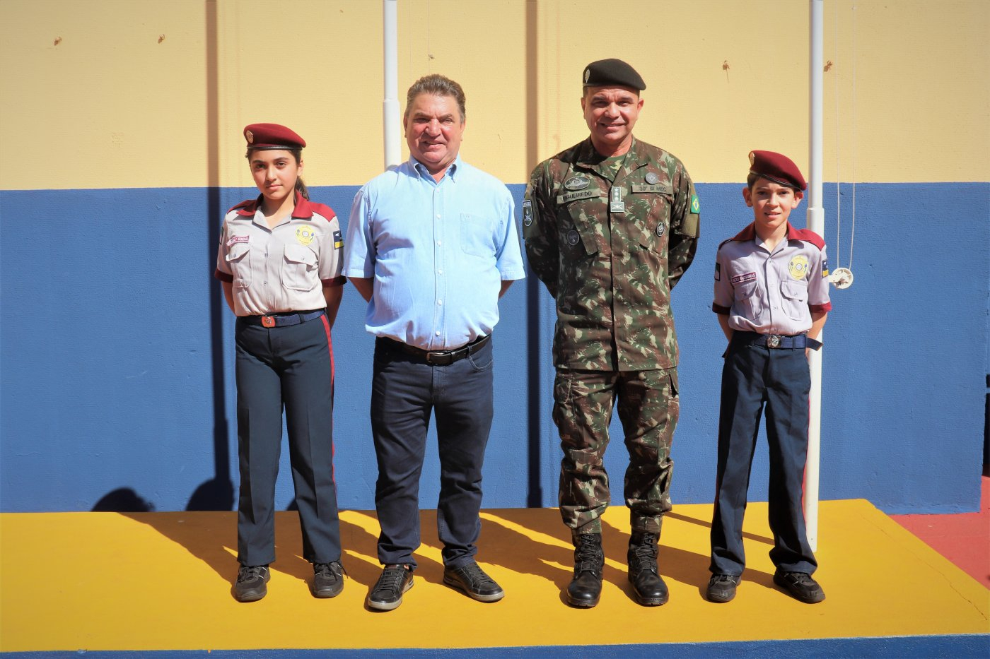 Escola Municipal Drª Maria Hercília recebe visita técnica de comandante do 30º BIMec